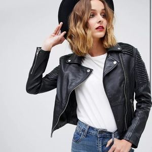 Barneys Original Leather Biker Jacket
